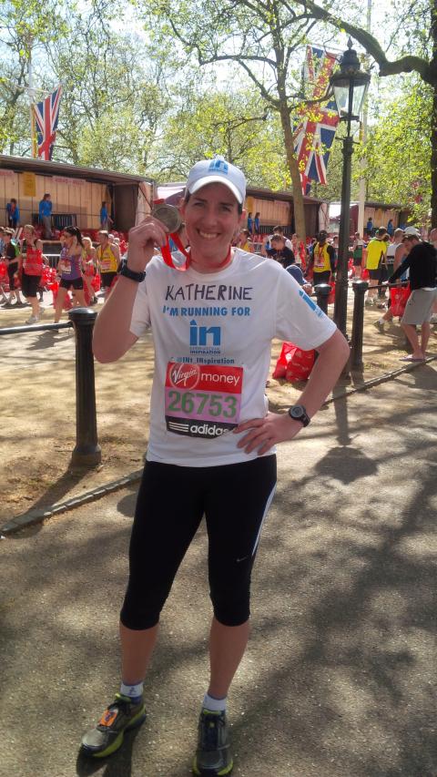 Katherine Grainger completes the 2014 London Marathon